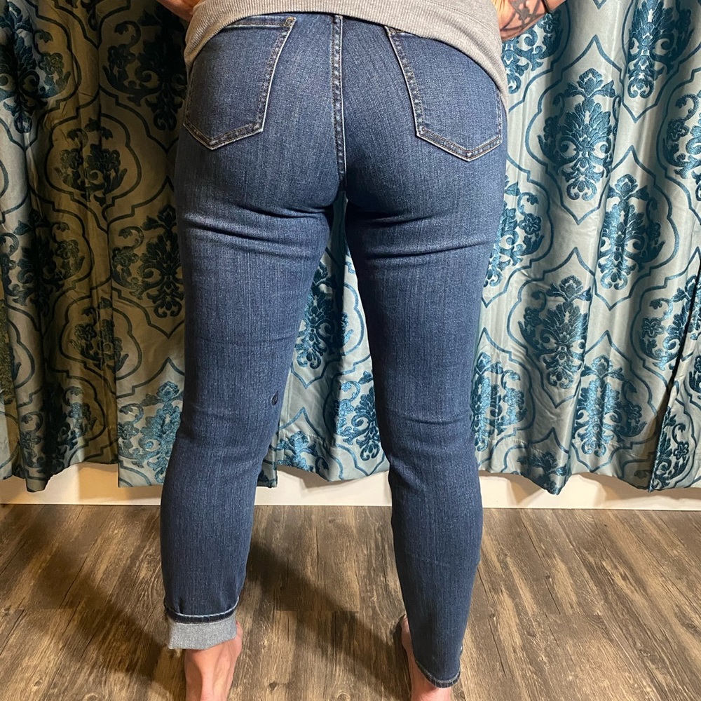 Blue denim jeans